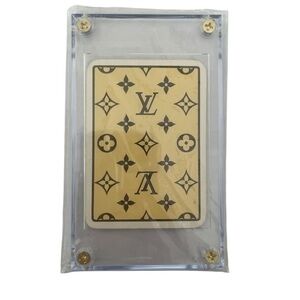 Authentic Vintage Louis Vuitton LV Playing Card in Hard Case - 7 Of Clubs